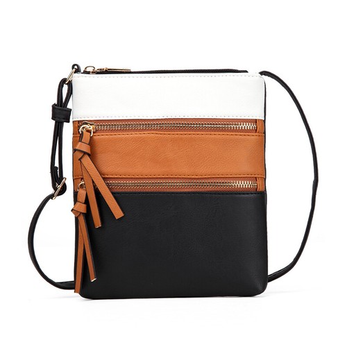 Ladies Leather Cross Body Messenger Bag Women Zipper Shoulder Over Bags Handbags