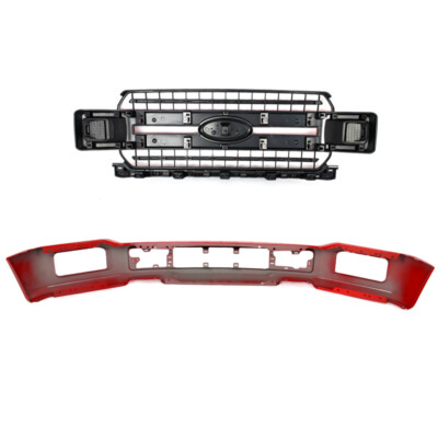 XLT Style Front Bumper Grille Lower Face Bar US Race Red For Ford F-150 2018-20