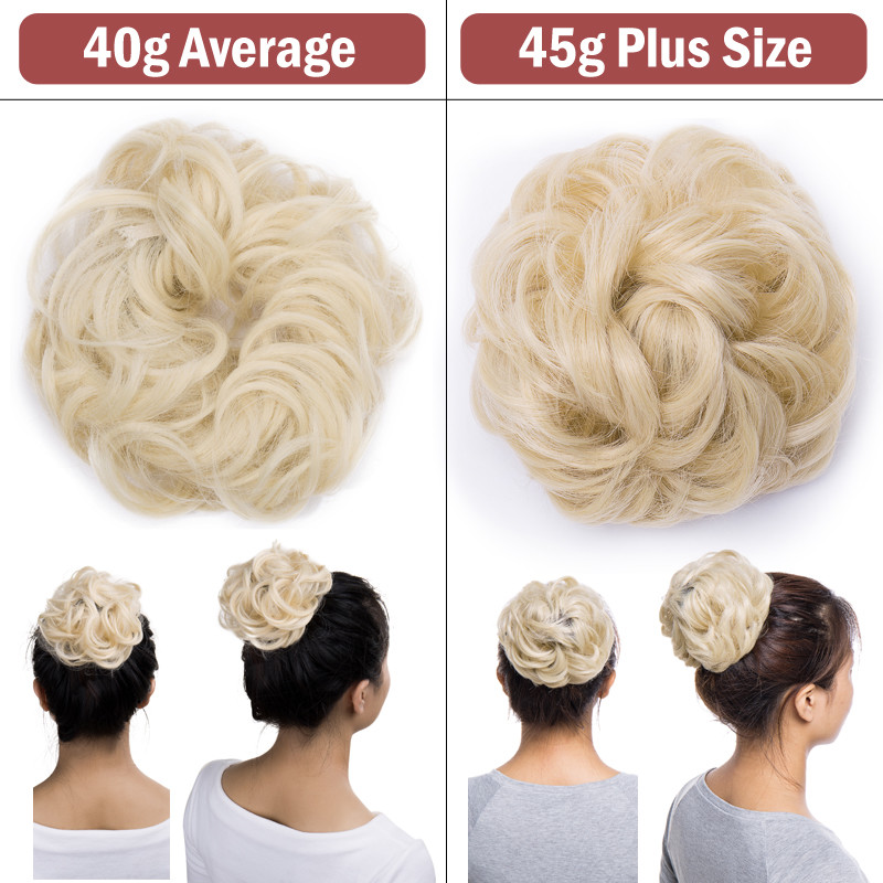 Hot Season Real Natural Scrunchies Messy Bun Thick Updo Ponytail