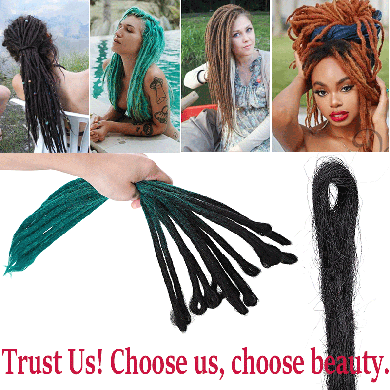 Full Head Crochet Dreads 100% Handmade Dreadlocks Thick Hair Extensions As Human