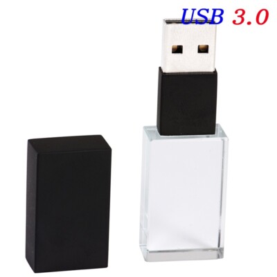 Metal Gift Box High Speed USB 3.0 Flash Drive Free Logo Pen Drive Crystal 64G 8G