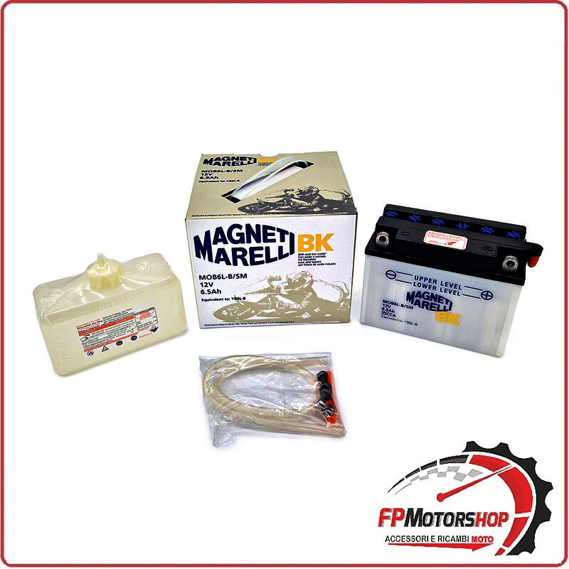 BATTERIA PER MOTO MARELLI MOB6LB-SM YB6,5L-B 12V 6,5Ah 138x73x107mm