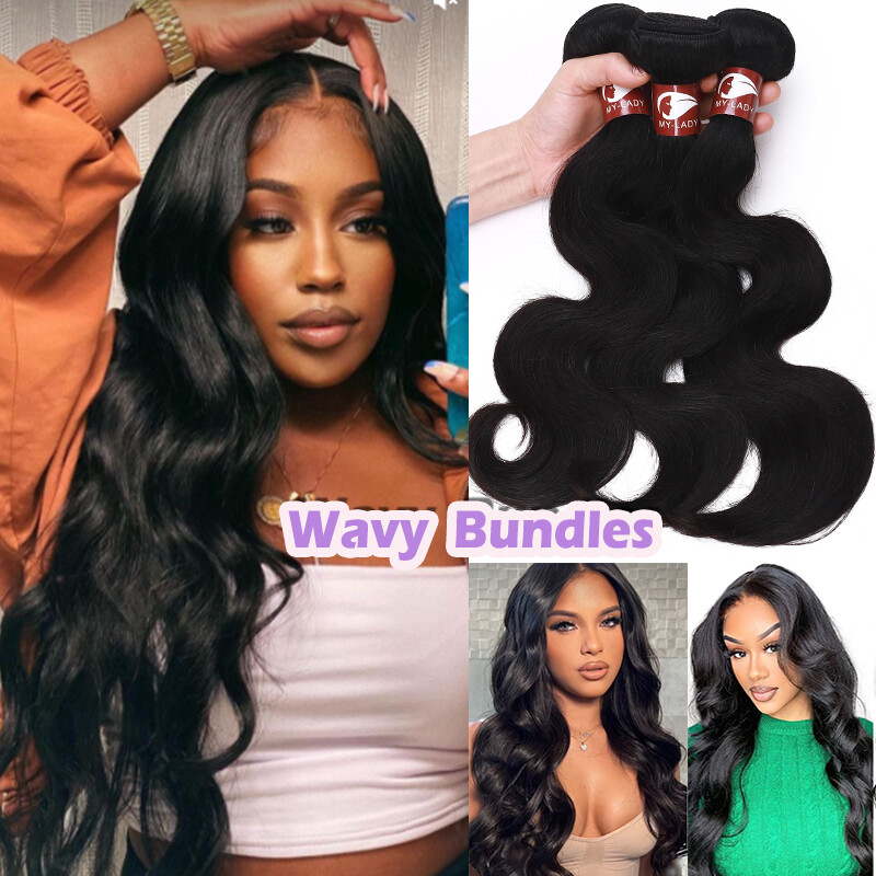 Sew In Virgin Human Hair Extensions Bundles Weft Real Remy Weaves Double Weft