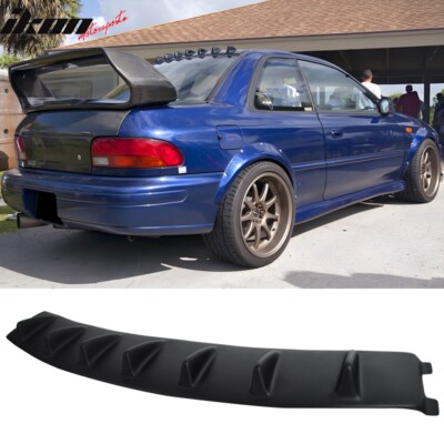 Fits 93-01 Subaru Impreza VTX Style Matter Black Rear Roof Spoiler Wing Fin ABS