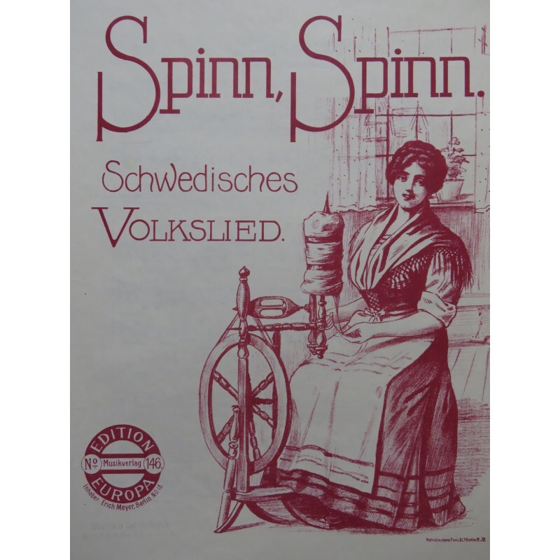 Spinn, Spinn Schwedisches Volkslied Chant Piano