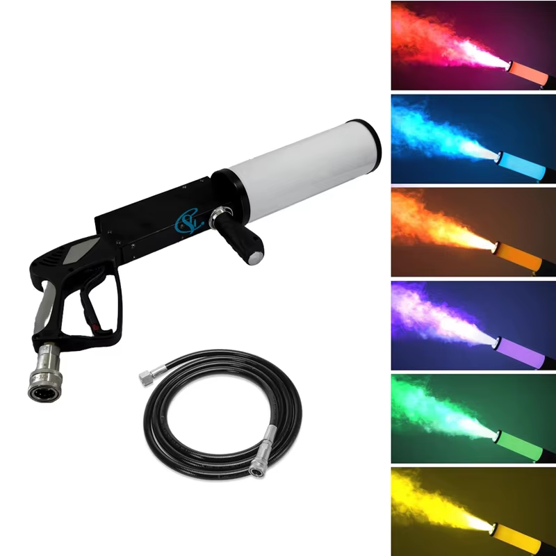 Handled CO2 Smoke Jet Machine LED Gas Column Fog Gun Machine Stage Special Effec