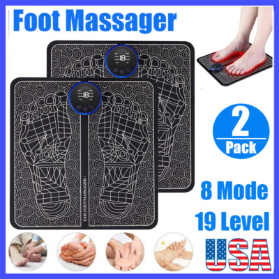 Portable Foot Massager Pad 19 Level Blood Circulation Electric Muscle Stimulator