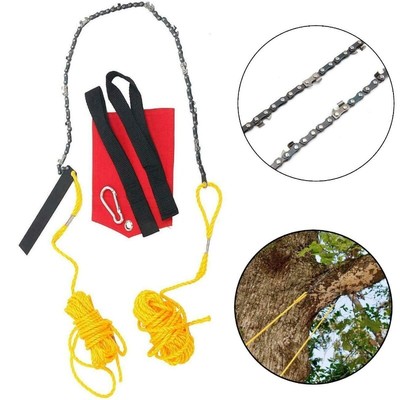 High Reach Limb Rope Chain Saw 48 Inch Branch Tree Cutter Trimmer Garden w/Bag