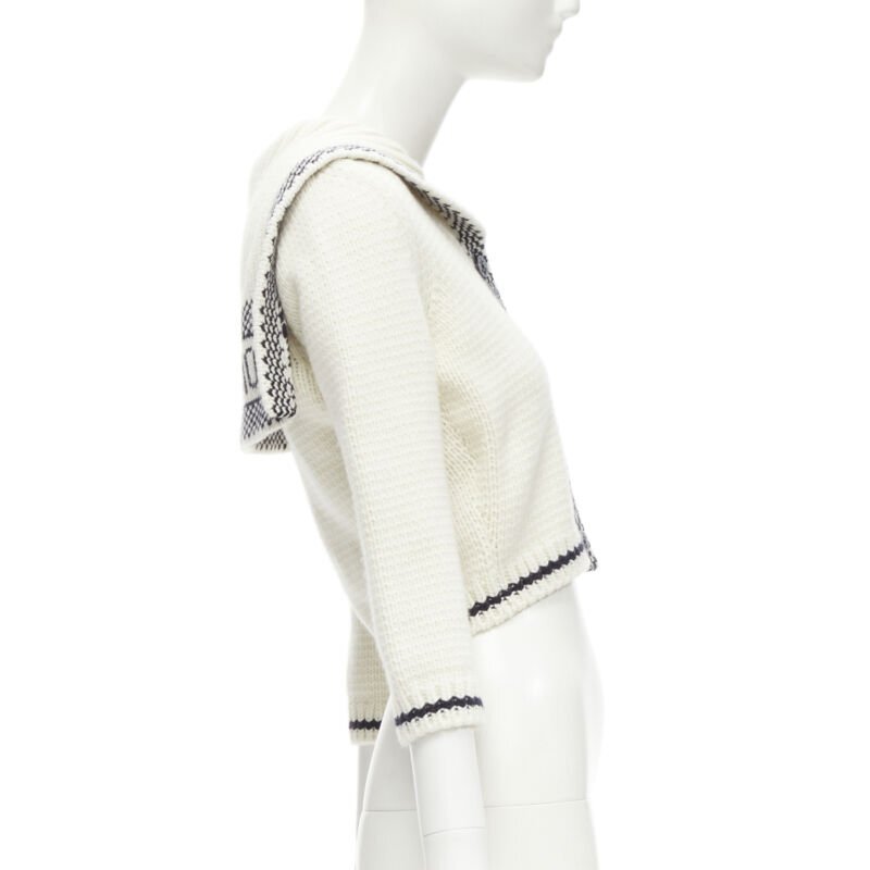 CHRISTIAN DIOR 2021 Mariniere wool cashmere beige sailor CHRISTIAN DIOR 2021 Mariniere wool cashmere beige sailor