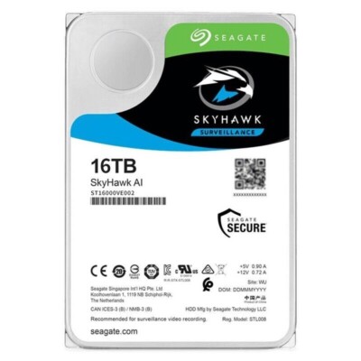 Seagate ST16000VE002 Skyhawk Ai 16TB SATA3 256mb 3.5'' 7.2k Internal Hard Drive