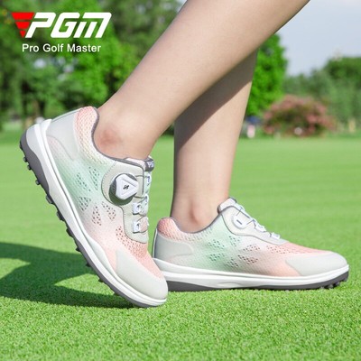 Pgm Quick Lace Women Golf Shoes Breathable Anti-slip Sport Sneakers Mesh Trainer