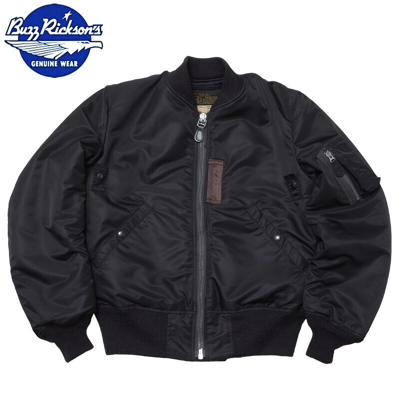 Pre-owned Buzz Rickson's William Gibson Ma-1 Flight Jacket Br14965 Size 38 In Black