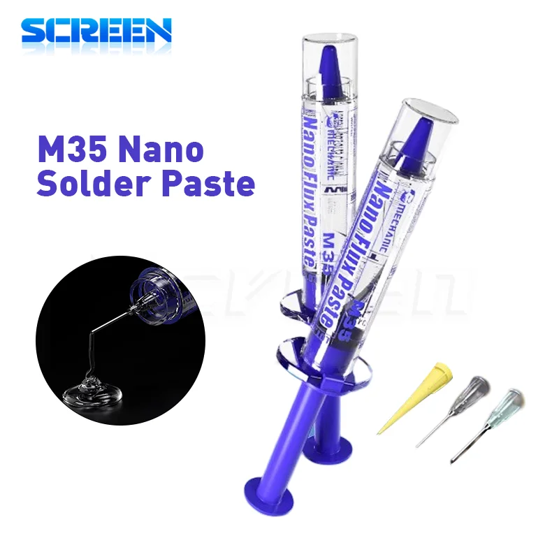 MECHANIC M35 Nano Flux Paste for Electronics PCB IC Mobile Phone Chip CPU LED BGA Repairing Tracky High Performance Welding Tool