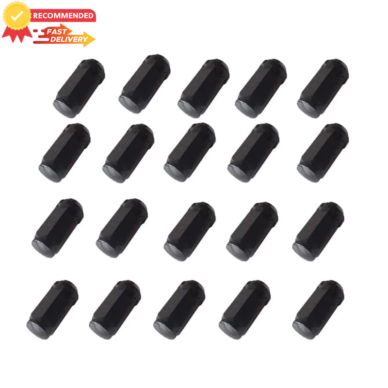 20 Pcs 14x1.5 Acorn Black Lug Nuts for Holden Commodore, Toyota Land Cruiser