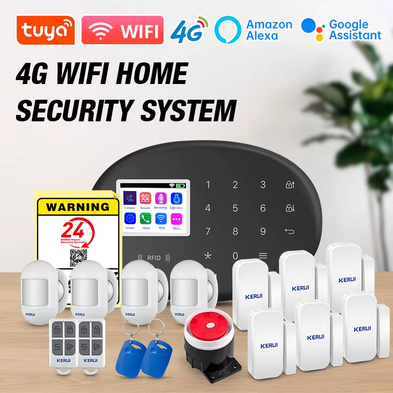 WIFI GSM 4G Home Alarm System Wireless Burglar Alarm Tuya Smart Life APP Securit