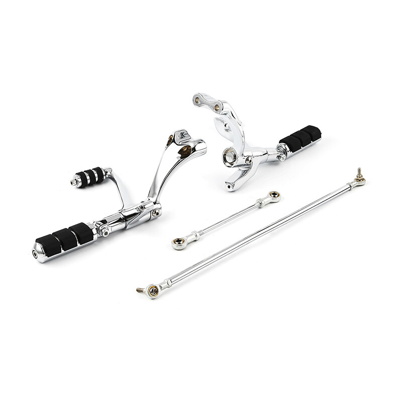 Chrome Forward Controls Kit Pegs Levers Linkages For Harley Sportster 883 1200