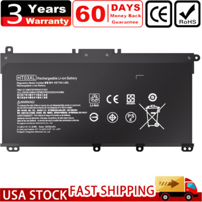 Genuine Oem Ht03xl Battery For Hp Pavilion 14-df 14 15 17 L11119-855 USPS FAST 