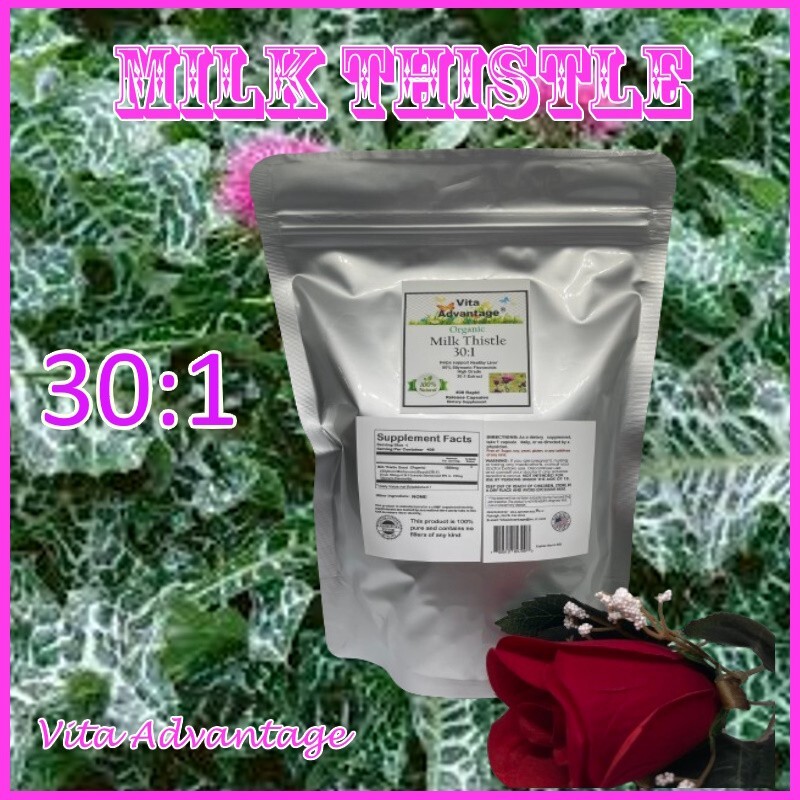 USDA Organic Milk Thistle 15,000 mg Strength 408 Caps 80% Si