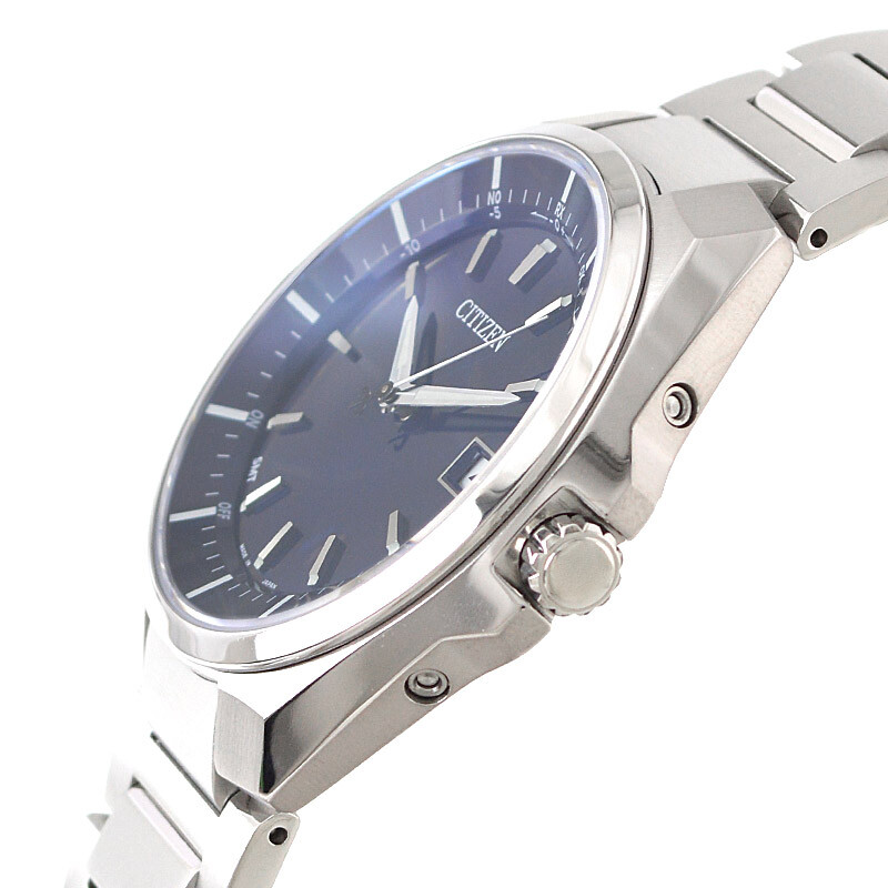 Pre-owned Citizen Attesa Cb3010-57l Eco-drive Radio Titanium Sapphire Crystal Watch Men's