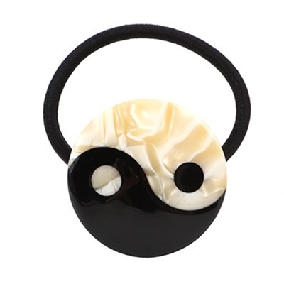 Long Automatic Hair Clips Yin Yang Barrette Acetate Barrettes Tai for Chi Hair T