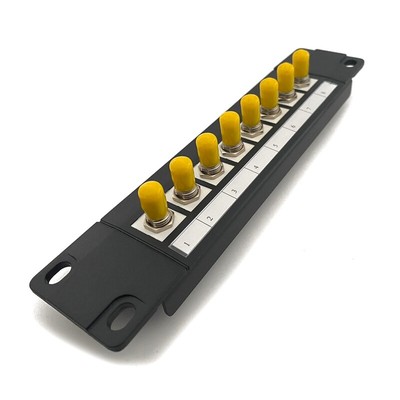 19in Rackmount or Wall Mount 8 Port Panel (ST Optical Fiber