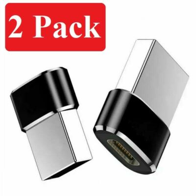 2x USB C 3.1 Type C Female to USB 3.0 Type A Male Port Converter Adapter Black