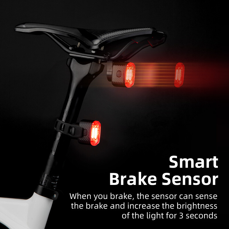 ROCKBROS Bike Smart Taillight Auto Brake Sensing Rear Light Waterproof LED US