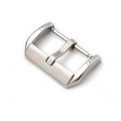 Solid Stainless Steel Buckle Glossy Brushed Watch Strap Metal Clasp 10-22mm 24mm