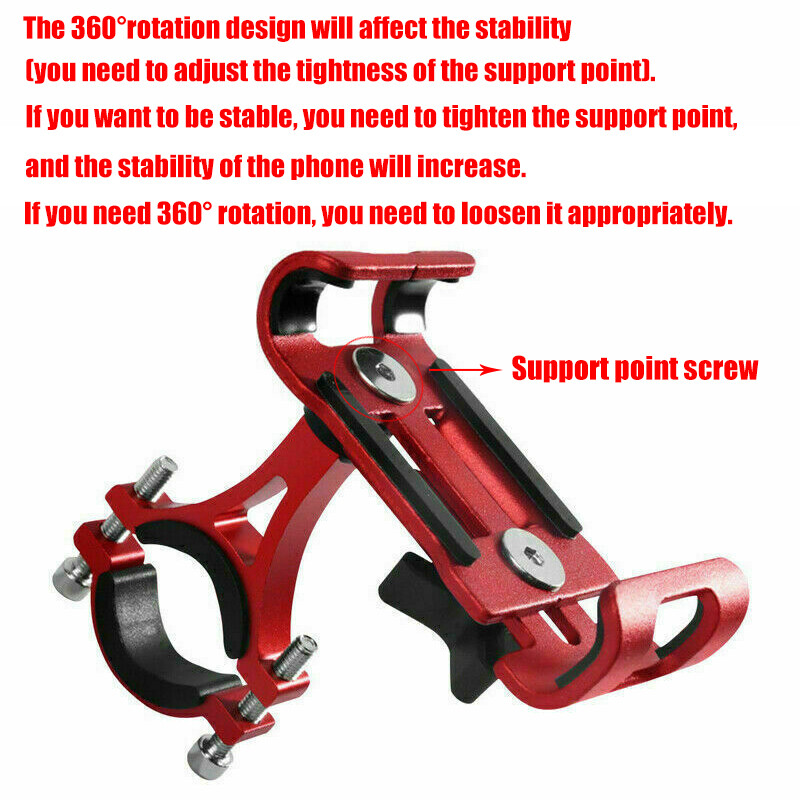 360&deg; Aluminum Bike Motorcycle Stand Handlebar Mount Bicycle Cell Phone Holder