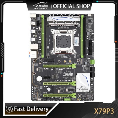 JINGSHA X79 P3 Motherboard ATX USB3.0 SATA3.0 LGA 2011 Gaming Mainboard DDR3 RAM