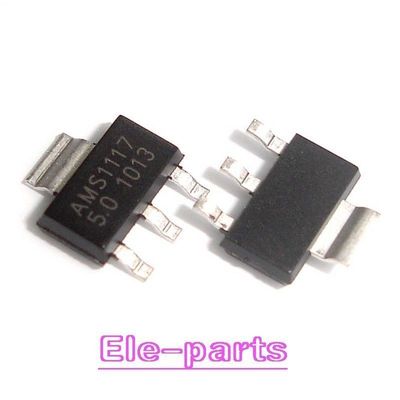 100 PCS AMS1117-5.0 SOT-223 LM1117-5.0 1117 5V 1A Voltage Regulator Transistor