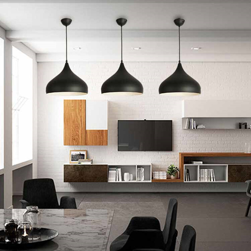 3x Black Pendant Lighting Bar Lamp Kitchen Pendant Light