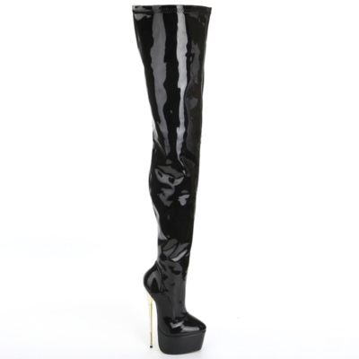 Latex thigh deals high boots ebay