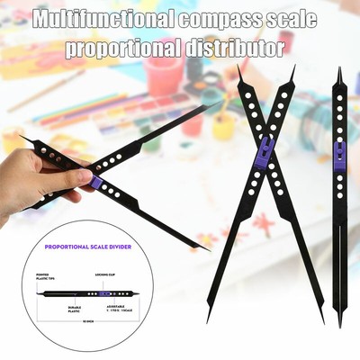 10Zoll Proportional Scale Divider Zeichen Werkzeug für Künstler Einstellbarer NI