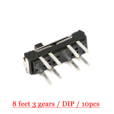 10pcs Toggle switch Slide Switches DIP/SMD MSS-23D18/MSS-23D19 8 feet 3 gear