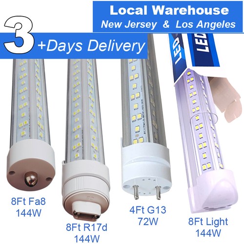 12Pack LED Shop Lights Fixture Tube Strip Ceiling Lights 8FT For Garage Workshop