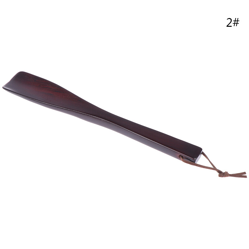 1Pc 25cm Professional Long Handle Shoe Horns Unisex Wood Shoe Horn Shoehorn R'AA