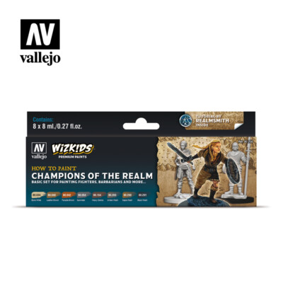 Wizkids Premium Paint Basic set By Vallejo '' Champions of the Realm ''  NEW