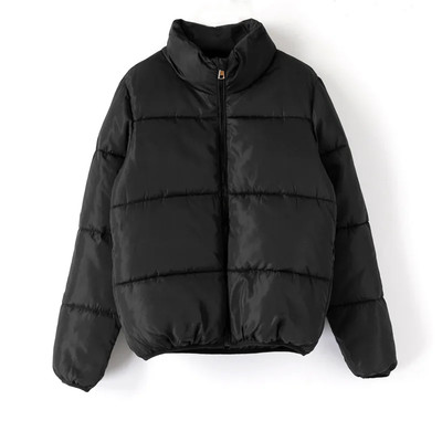 Women's Winter Puffer Coat - 8 Color Options, Stand Collar, Thick Parka