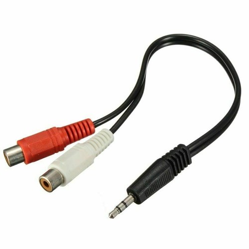 3.5mm Male Jack to 2 RCA Female Plug Adapter Stereo Headphone Audio Y Cable