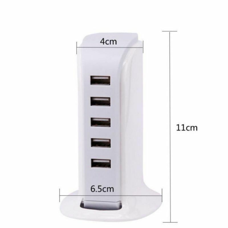 6/5 Multi Port usb Hub Charger Station Tower Desktop Wall Charger Power Adapter