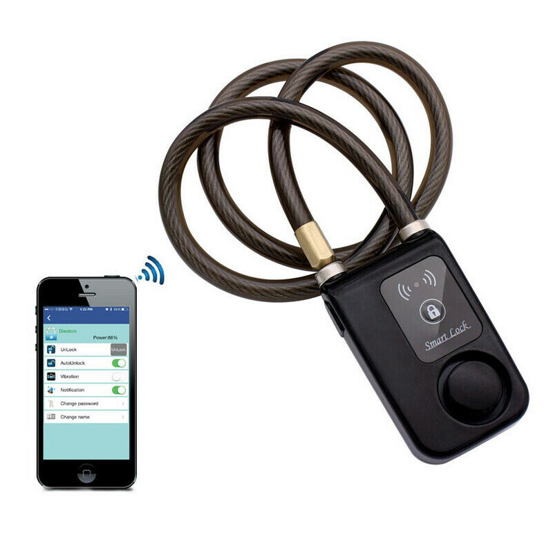 Motorcycle Wireless Lock Smart Alarm Keyless Anti-theft App Control A