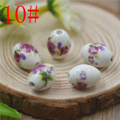 Wholesale Lot 4/20pc Ceramic Oval Loose Beads Jewelry Making DIY 12*16mm