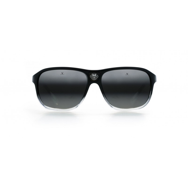 Pre-owned Vuarnet Sunglasses The Dude -shiny Black- Crystal Grey Green With Mirror Lenses In Grey/green Flash