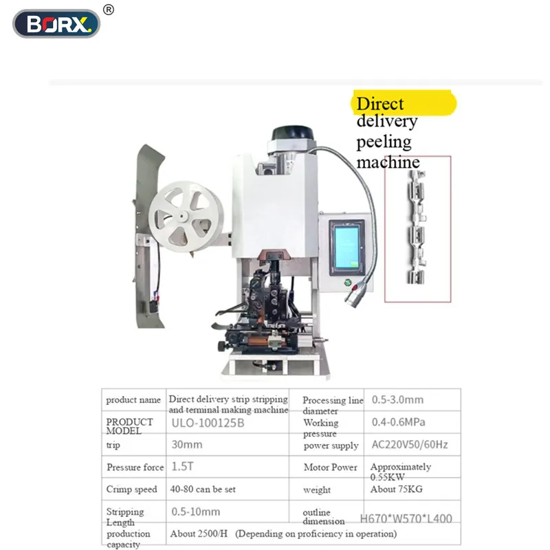 1.5T/2T/3T Semi Automatic Cable Stripper Terminal Crimper Wire Stripping and Cri