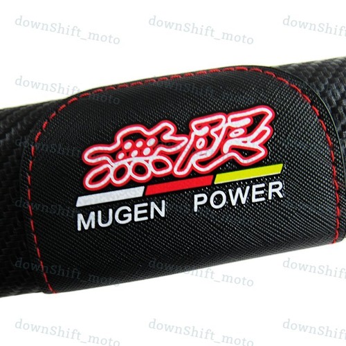 set of JDM MUGEN POWER Carbon Fiber Look Seat Belt Cover Shoulder Pads for HONDA