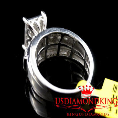 Pre-owned Usdiamondking Ladies Women's Real Diamond Cinderela Ring Wedding Engagement Anniversary Band In G
