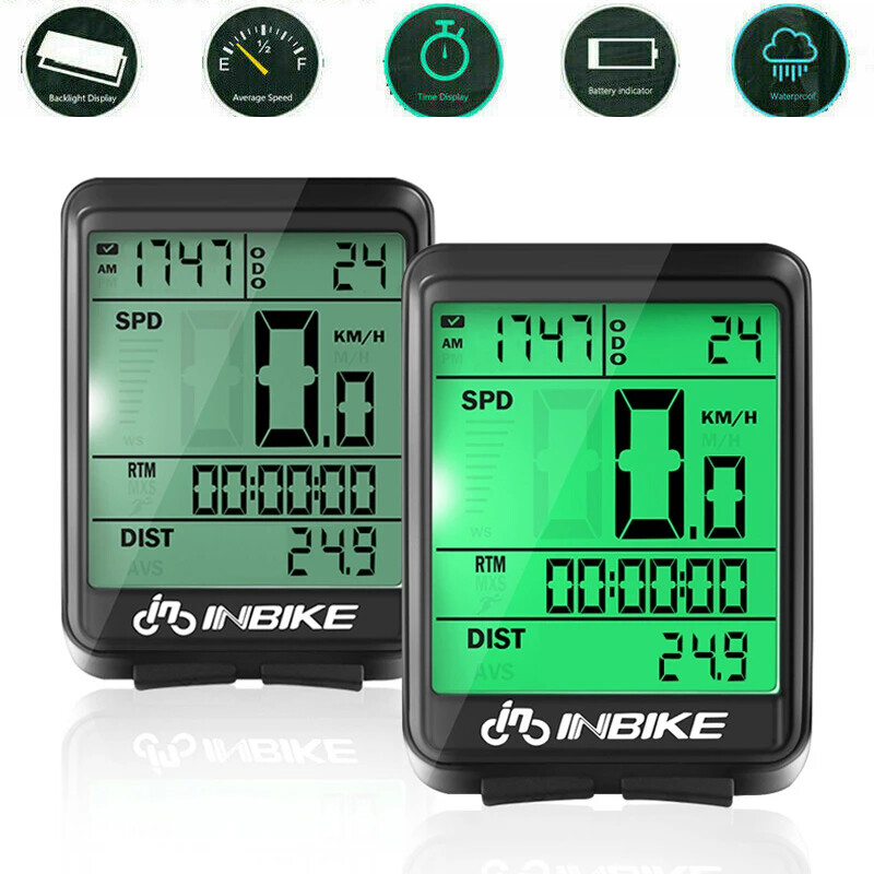 Bike Cycle Lcd Display Digital Backlight Speedometer Odometer
