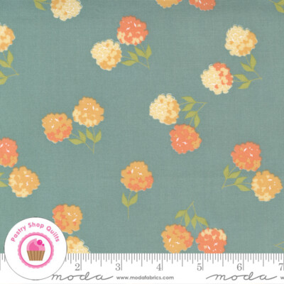 Moda COZY UP 29121 17 Blue Green Floral COREY YODER Quilt Fabric