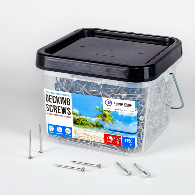 Eagle Claw Stainless Steel Wood Screws Star Drive Flat Head Various Sizes